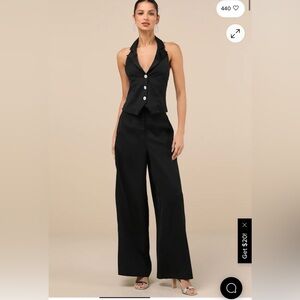 Lulus Black Halter Jumpsuit